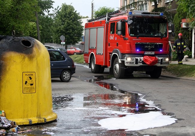 Pożar na osiedlu - zdjęcia