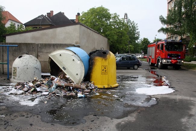 Pożar na osiedlu - zdjęcia
