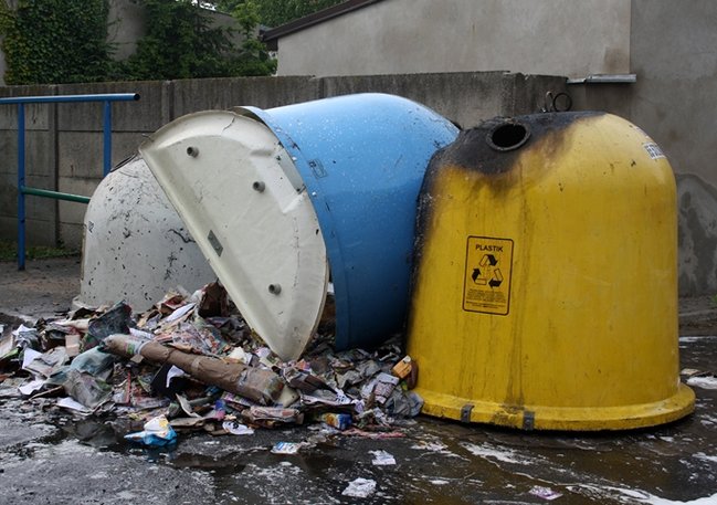 Pożar na osiedlu - zdjęcia