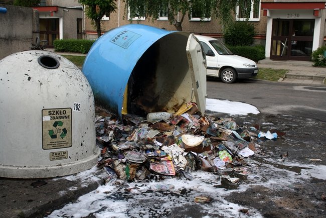 Pożar na osiedlu - zdjęcia