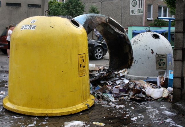 Pożar na osiedlu - zdjęcia