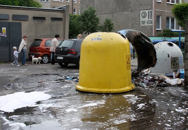 Pożar na osiedlu - zdjęcia