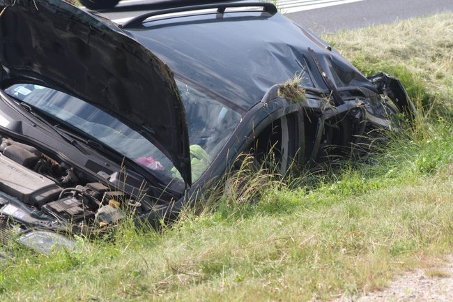 Najechała na kosiarkę - zdjęcia