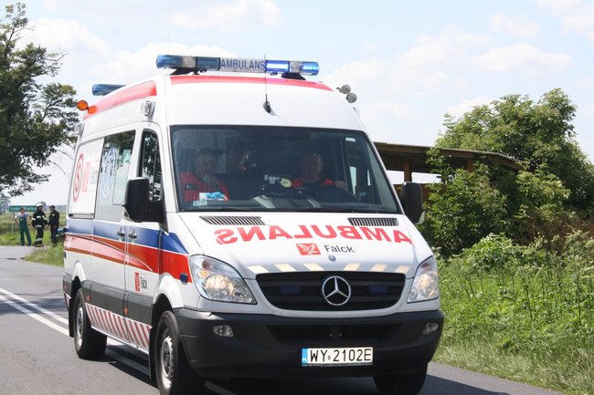 Ciężarna kobieta trafiła do szpitala - zdjęcia