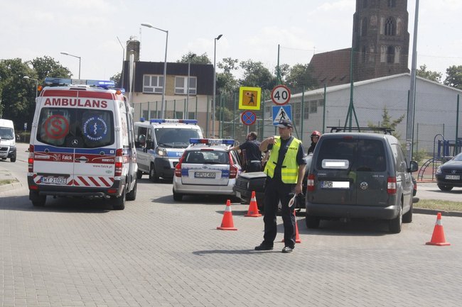 Kolizja w centrum Gostynia - zdjęcia