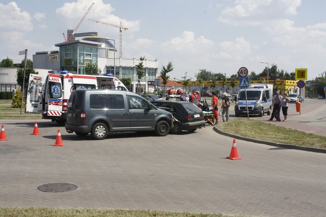 Kolizja w centrum Gostynia - zdjęcia