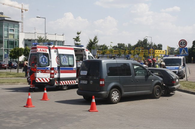 Kolizja w centrum Gostynia - zdjęcia