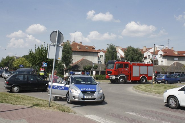 Kolizja w centrum Gostynia - zdjęcia