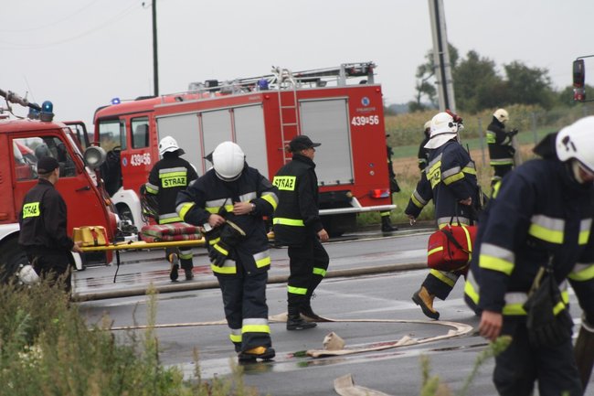 Pożar i ewakuacja rannych- zdjęcia