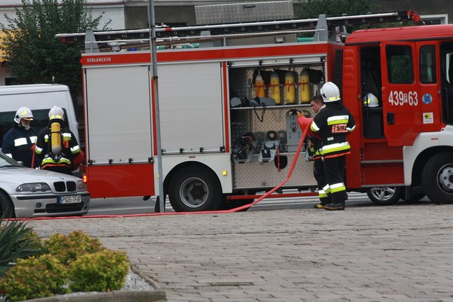 Pożar na piętrze ratusza - zdjęcia