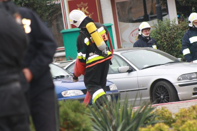 Pożar na piętrze ratusza - zdjęcia