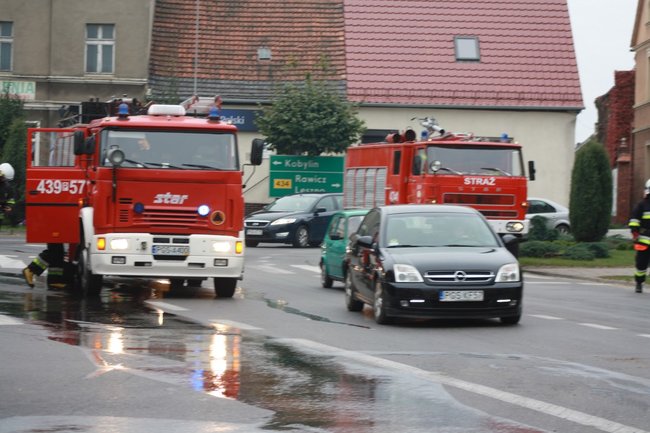 Pożar na piętrze ratusza - zdjęcia