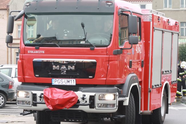 Pożar na piętrze ratusza - zdjęcia