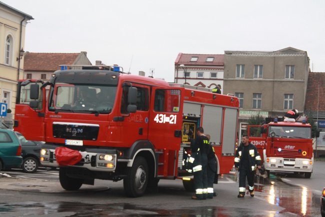 Pożar na piętrze ratusza - zdjęcia