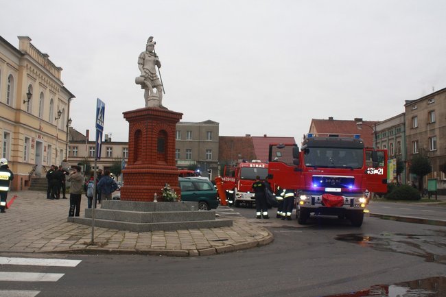 Pożar na piętrze ratusza - zdjęcia