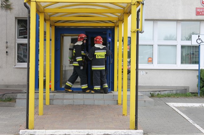 Pożar w Urzędzie Skarbowym - zdjęcia