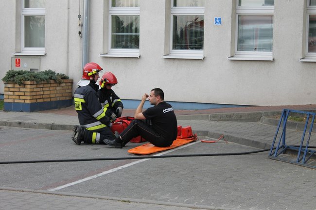 Pożar w Urzędzie Skarbowym - zdjęcia