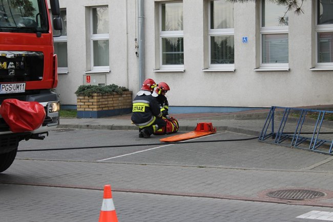 Pożar w Urzędzie Skarbowym - zdjęcia