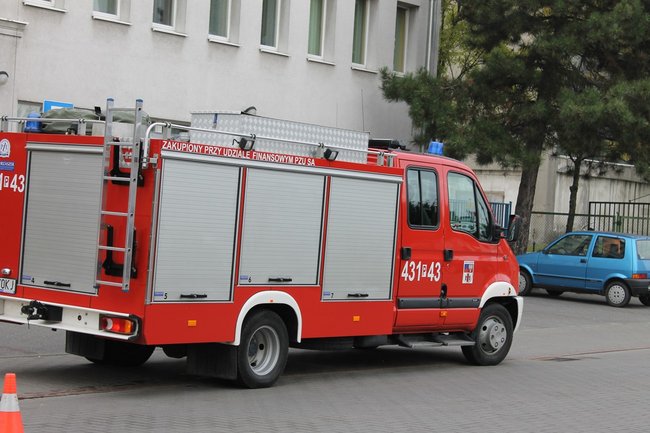 Pożar w Urzędzie Skarbowym - zdjęcia