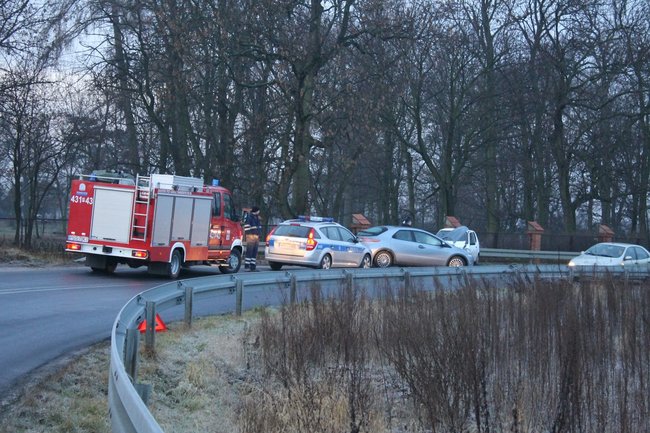 W poślizg na łuku drogi  - zdjęcia