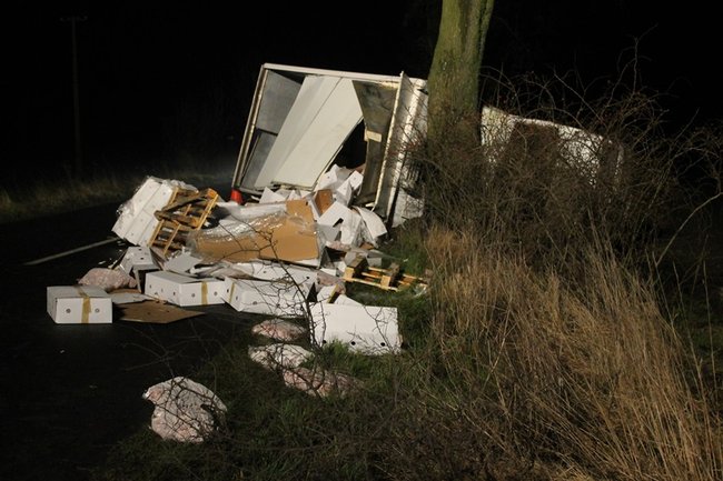 Mięso wypadło na drogę - zdjęcia