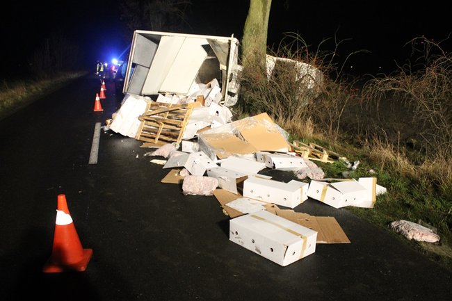 Mięso wypadło na drogę - zdjęcia