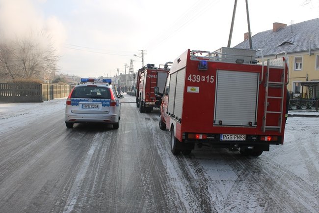 Pożar domu w Bodzewie - zdjęcia