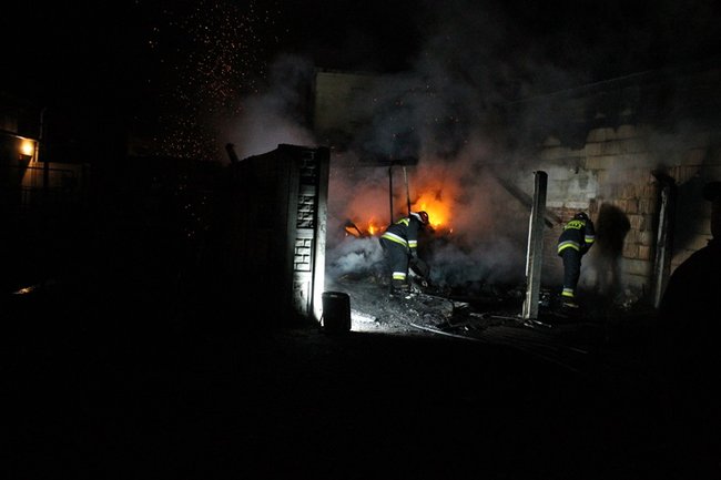 Garaż spłonął doszczętnie - zdjęcia