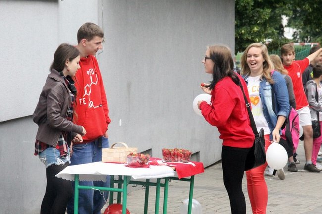 Flagi wolności, truskawki radości - zdjęcia