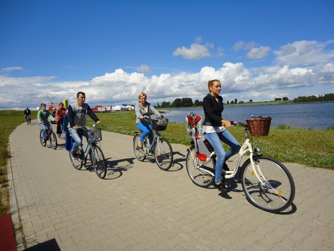 Rowerami nad zalew - zdjęcia