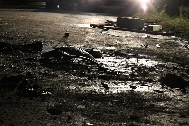 Uratowany z płonącego auta - zdjęcia