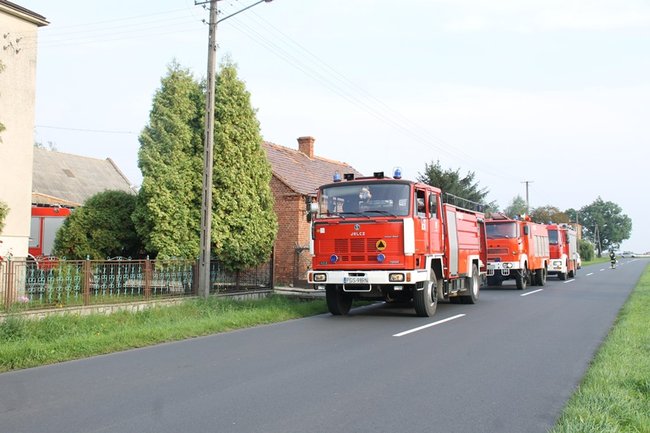Pożar w gospodarstwie - zdjęcia
