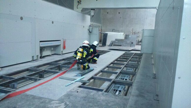 Symulowany pożar w Debonie - zdjęcia