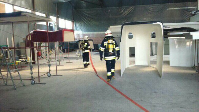 Symulowany pożar w Debonie - zdjęcia