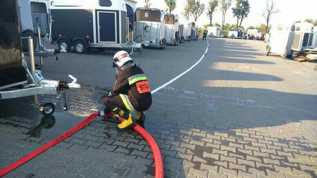 Symulowany pożar w Debonie - zdjęcia