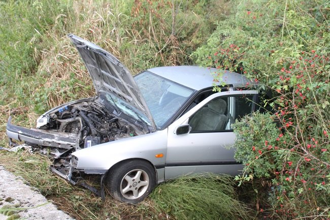 Groźny wypadek pod Pogorzelą - zdjęcia