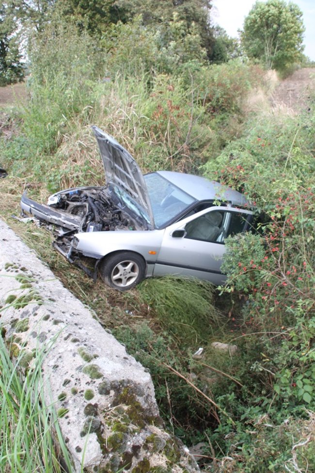 Groźny wypadek pod Pogorzelą - zdjęcia