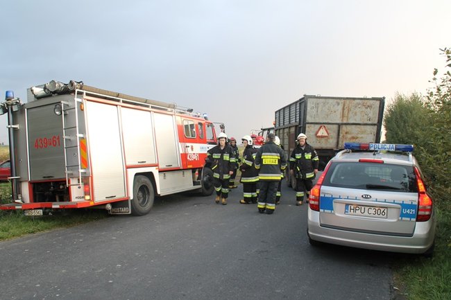 Groźny wypadek pod Pogorzelą - zdjęcia