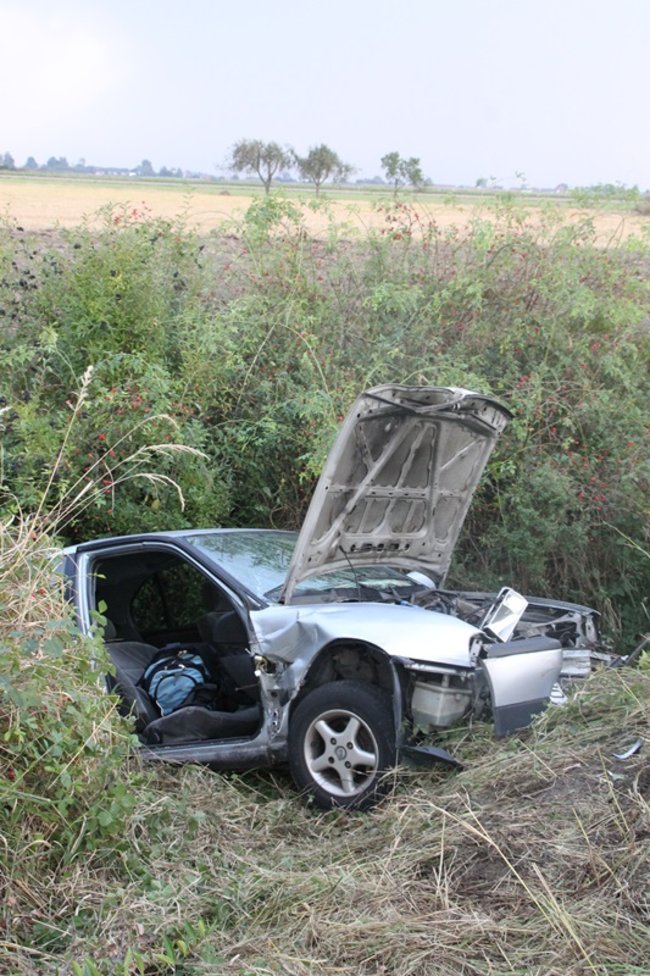 Groźny wypadek pod Pogorzelą - zdjęcia