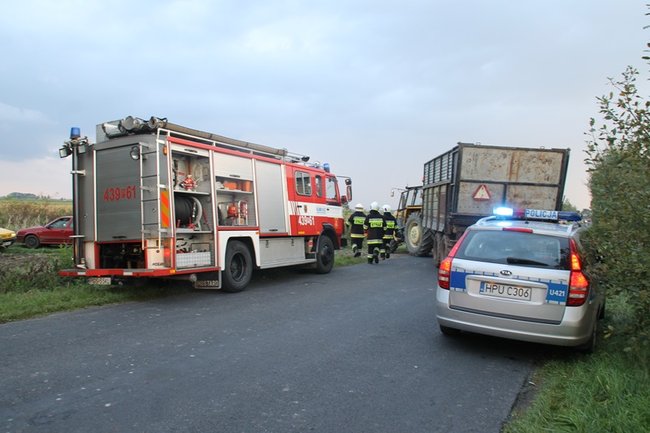 Groźny wypadek pod Pogorzelą - zdjęcia