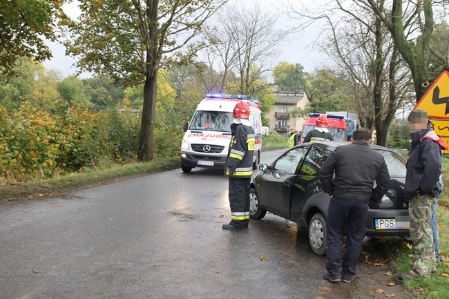 Wpadła w poślizg, uderzyła w drzewo
