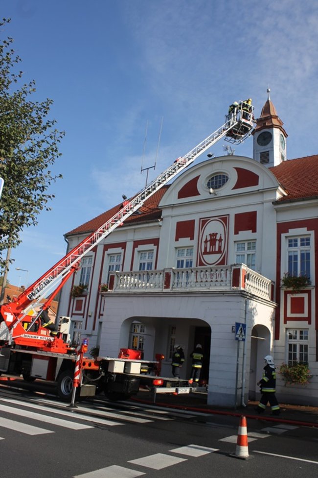 Pożar w ratuszu - zdjęcia