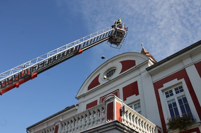Pożar w ratuszu - zdjęcia