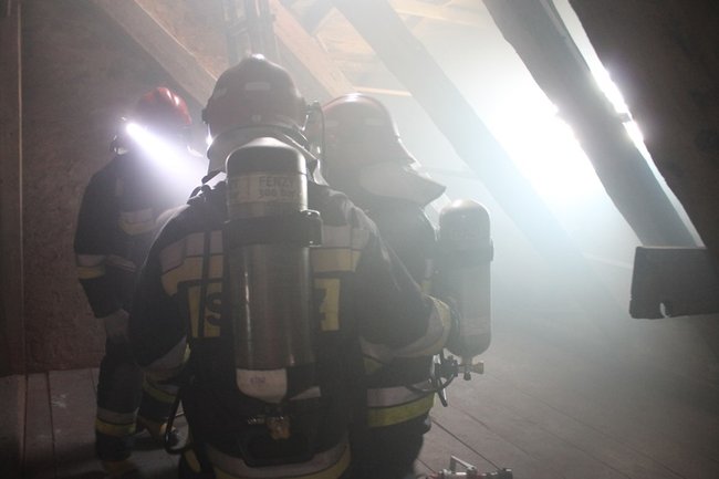 Pożar w ratuszu - zdjęcia