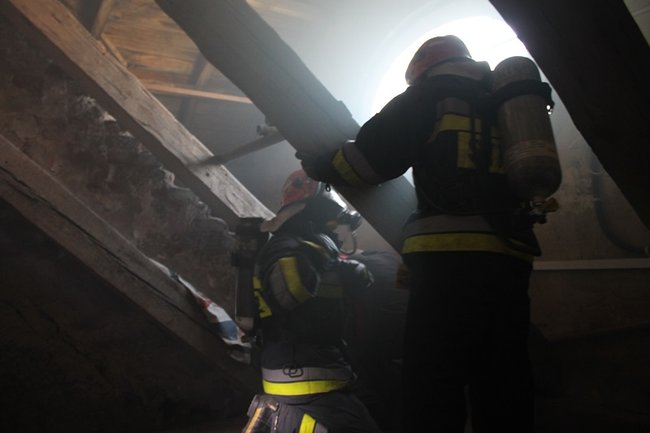 Pożar w ratuszu - zdjęcia