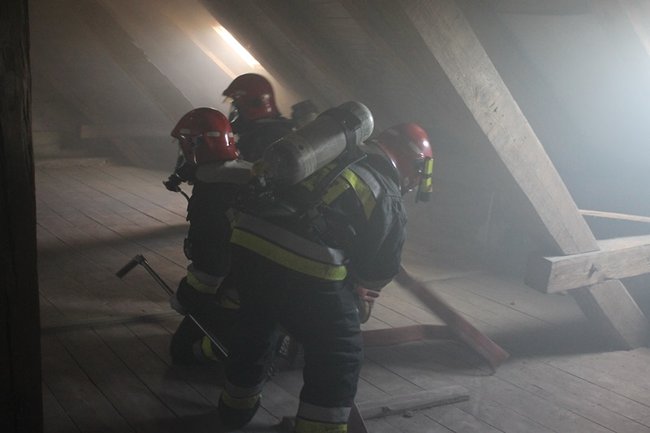 Pożar w ratuszu - zdjęcia