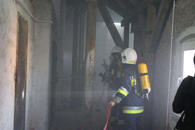 Pożar w ratuszu - zdjęcia