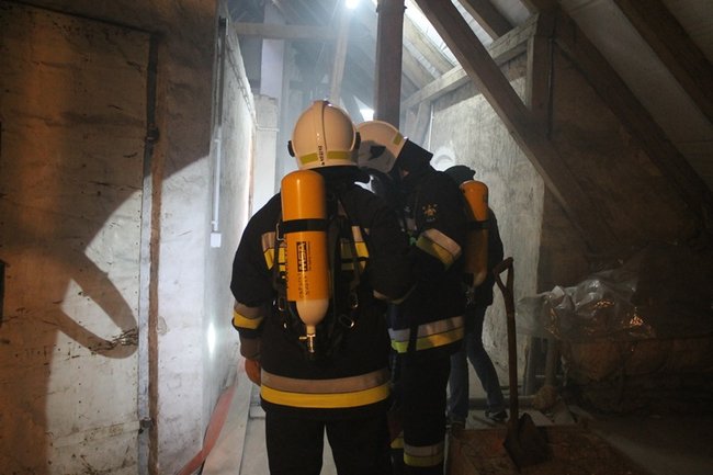 Pożar w ratuszu - zdjęcia