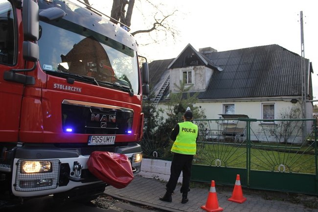 Pożar w centrum Gostynia - zdjęcia