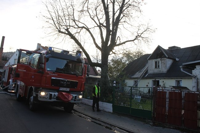 Pożar w centrum Gostynia - zdjęcia